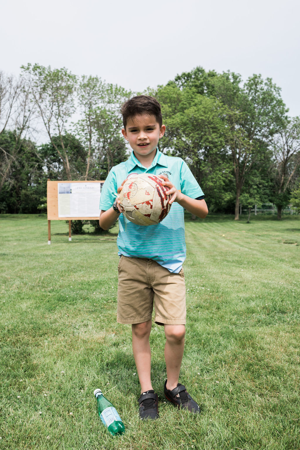 Boy with soccer ball