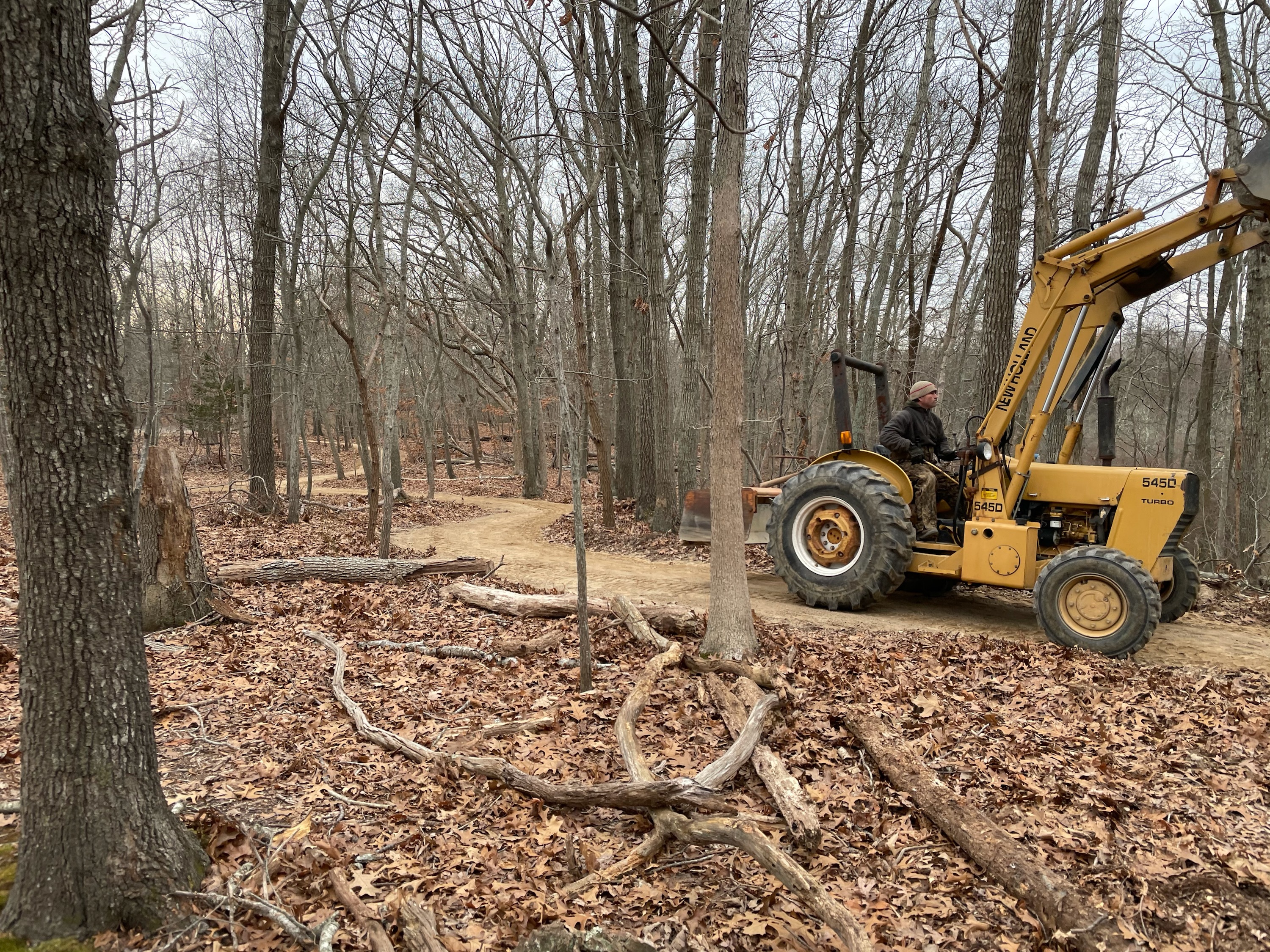 Tractor along the Eastern trail loop