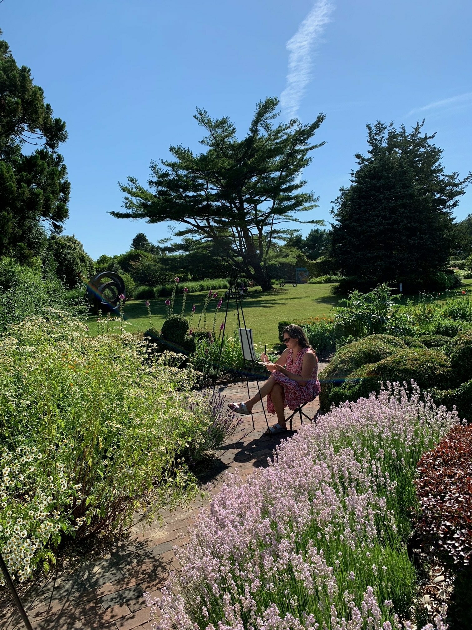 Jennifer Kusa at Watercolor workshop at Bridge Gardens