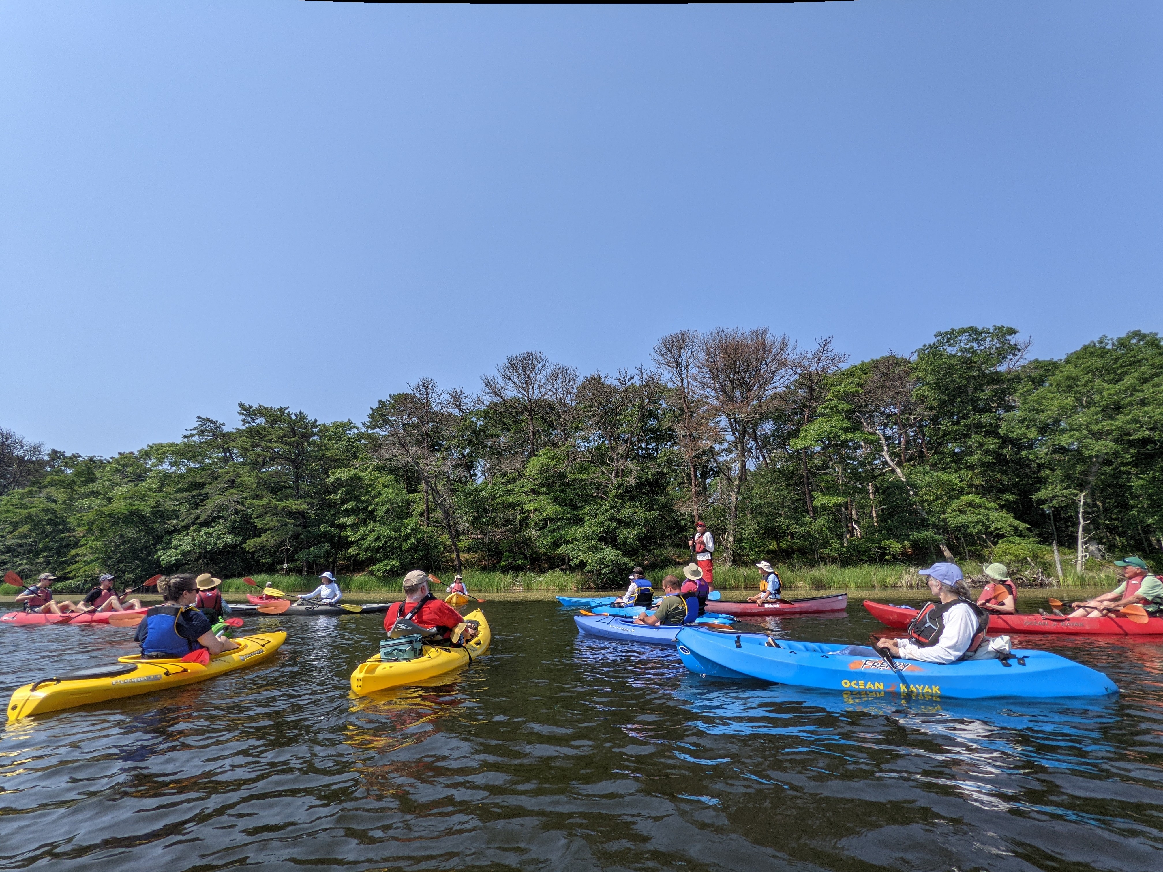 Paddlers on Georgica Pond