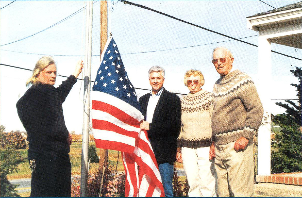 Barbara and Paul Stoutenburgh along with their son Peter and Trust's Tim Caufield at opening of our North Fork Stewardship Center in 1999.