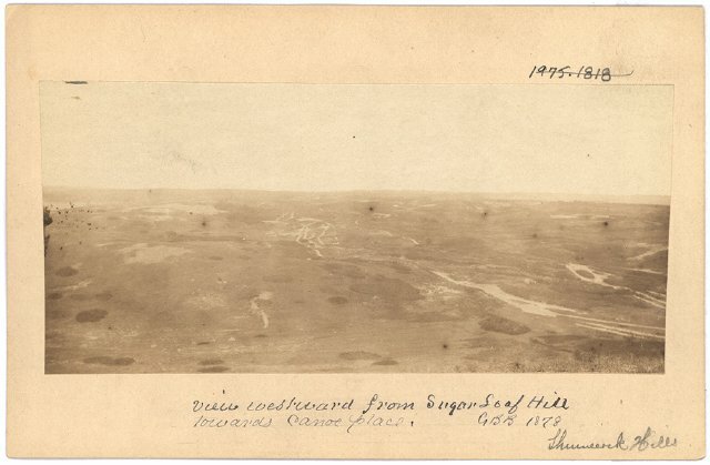 View westward from Sugar Loaf Hill towards Canoe Place GBB 1878